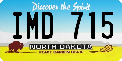 ND license plate IMD715