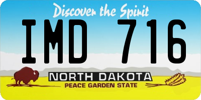 ND license plate IMD716