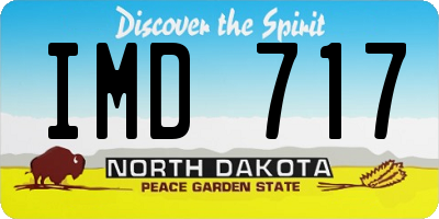 ND license plate IMD717
