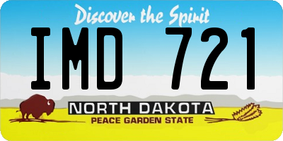 ND license plate IMD721