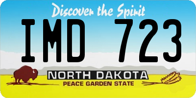 ND license plate IMD723