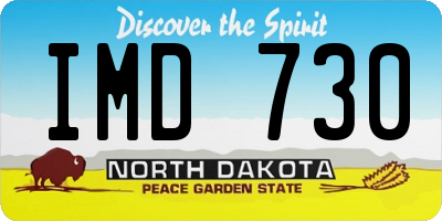ND license plate IMD730