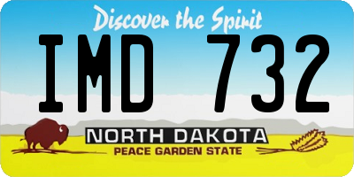 ND license plate IMD732