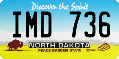 ND license plate IMD736