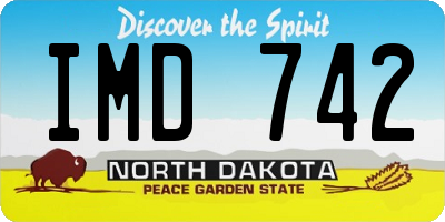 ND license plate IMD742