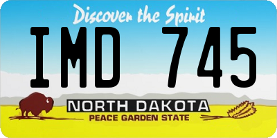 ND license plate IMD745