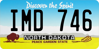 ND license plate IMD746