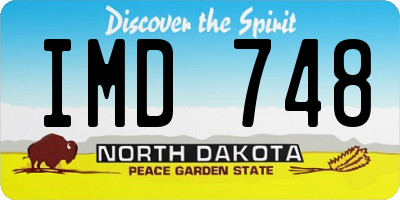 ND license plate IMD748