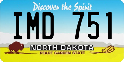 ND license plate IMD751