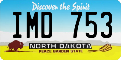 ND license plate IMD753