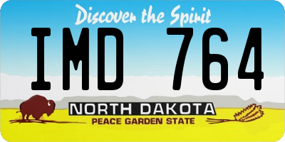ND license plate IMD764