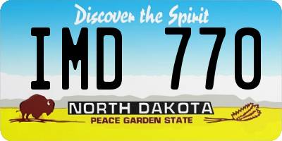 ND license plate IMD770