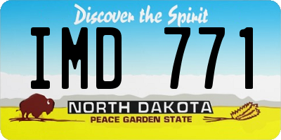 ND license plate IMD771