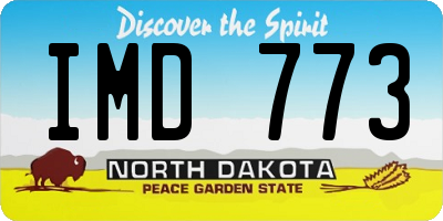 ND license plate IMD773