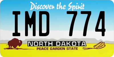 ND license plate IMD774