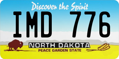 ND license plate IMD776