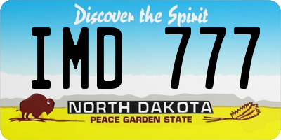 ND license plate IMD777