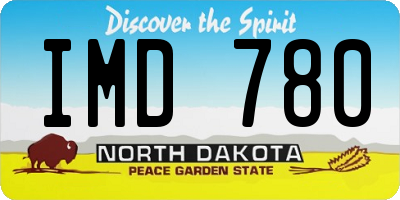 ND license plate IMD780