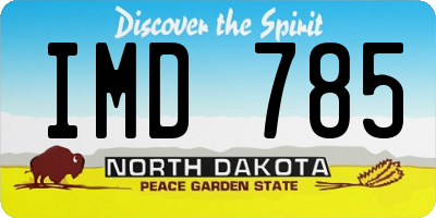 ND license plate IMD785