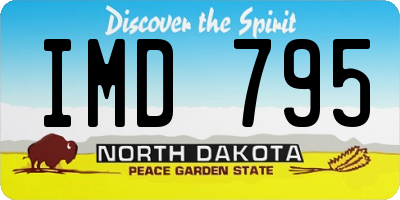 ND license plate IMD795