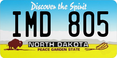 ND license plate IMD805