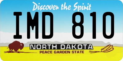 ND license plate IMD810