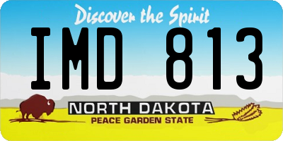 ND license plate IMD813