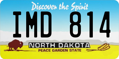 ND license plate IMD814