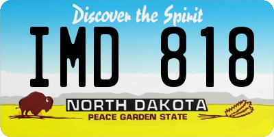 ND license plate IMD818