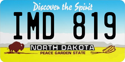 ND license plate IMD819