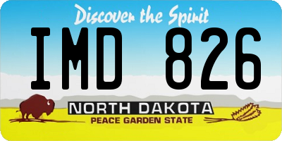 ND license plate IMD826