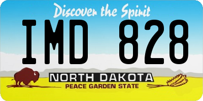 ND license plate IMD828