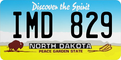 ND license plate IMD829