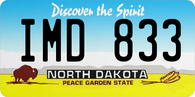 ND license plate IMD833