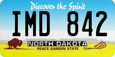 ND license plate IMD842