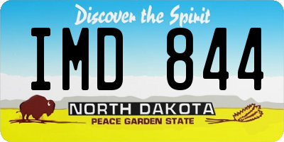 ND license plate IMD844