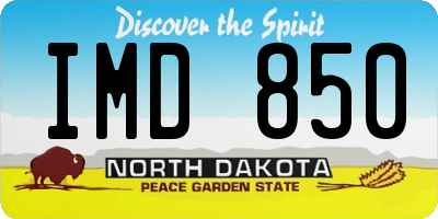 ND license plate IMD850