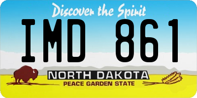 ND license plate IMD861