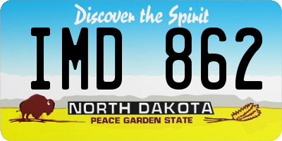 ND license plate IMD862