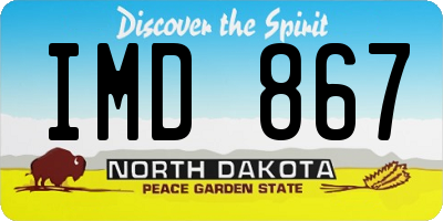 ND license plate IMD867
