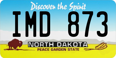 ND license plate IMD873