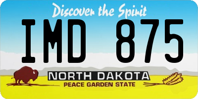 ND license plate IMD875