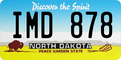ND license plate IMD878