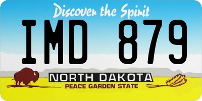 ND license plate IMD879