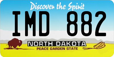 ND license plate IMD882