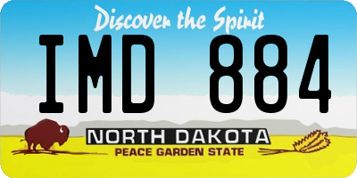 ND license plate IMD884