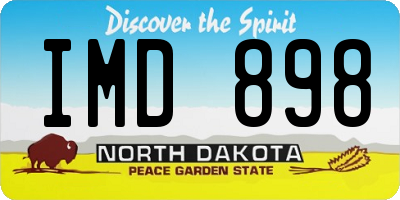 ND license plate IMD898