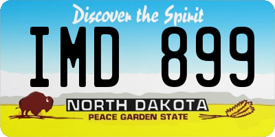 ND license plate IMD899