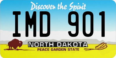 ND license plate IMD901