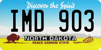 ND license plate IMD903